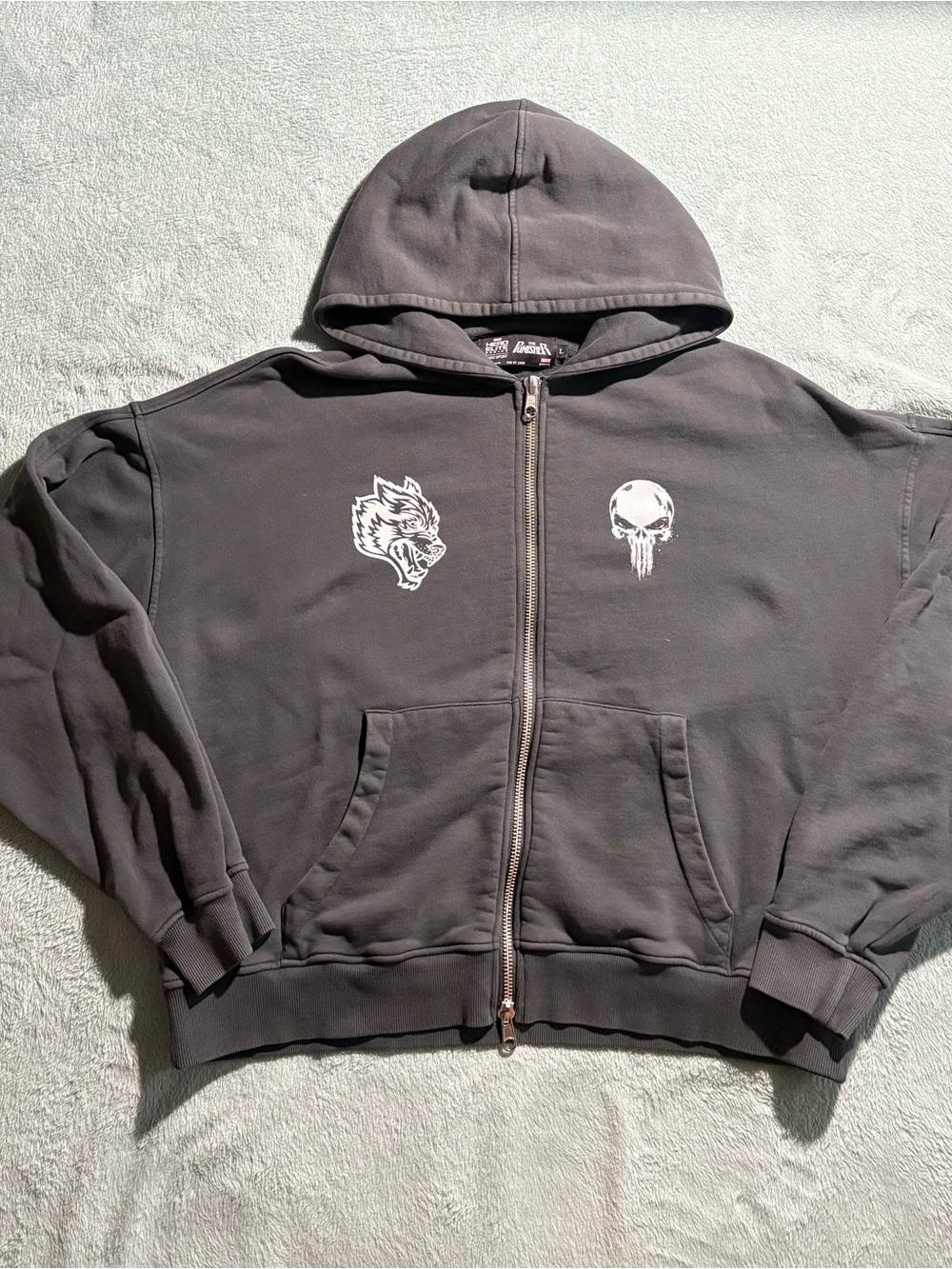 Darc Sport Grey Punisher Zip-Up Hoodie